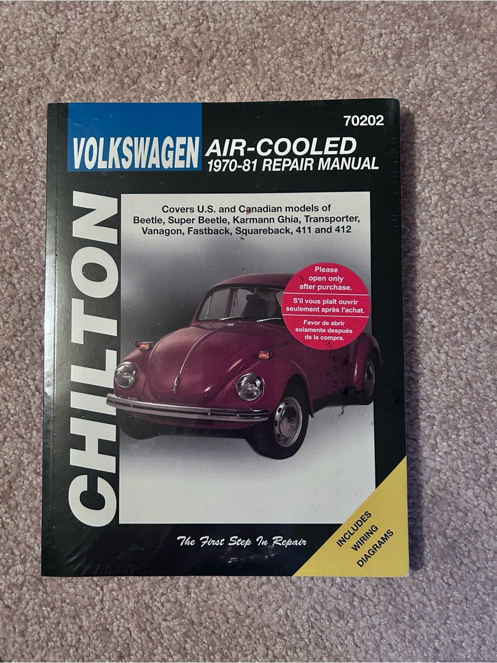Volkswagen Air-Cooled 1970-81 Repair Manual - Black/Cream Cover
